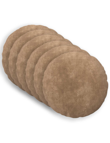 Federa 6 pcs HEERLEN Tortora Ø 30 cm Fleece in microfibra