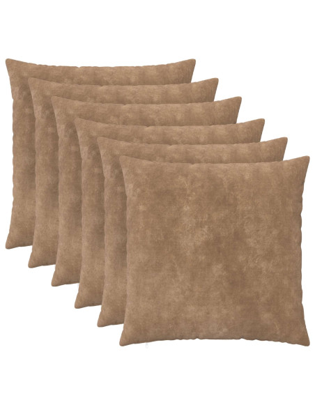 Federa 6 pcs HEERLEN Tortora 70 x 70 cm Fleece in microfibra