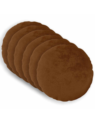 Federa 6 pcs HEERLEN Marrone Chiaro Ø 30 cm Flanella