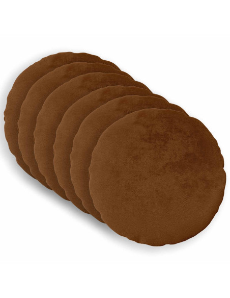 Federa 6 pcs HEERLEN Marrone Chiaro Ø 30 cm Flanella