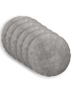 Federa 6 pcs HEERLEN Grigio Chiaro Ø 50 cm Fleece in microfibra