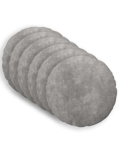 Federa 6 pcs HEERLEN Grigio Chiaro Ø 50 cm Fleece in microfibra