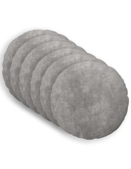 Federa 6 pcs HEERLEN Grigio Chiaro Ø 40 cm Fleece in microfibra