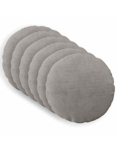 Federa 6 pcs HEERLEN Grigio Chiaro Ø 40 cm corduroy