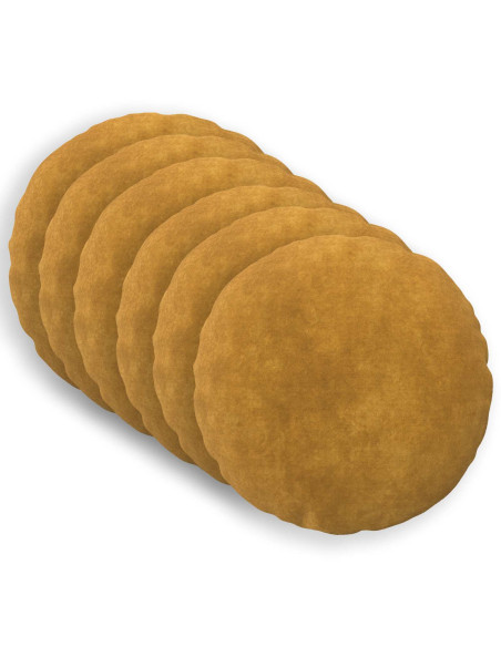 Federa 6 pcs HEERLEN Giallo Ø 60 cm Fleece in microfibra