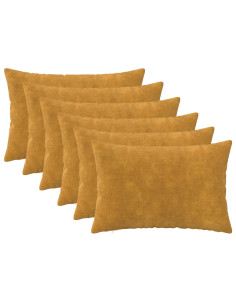 Federa 6 pcs HEERLEN Giallo 50 x 80 cm Fleece in microfibra