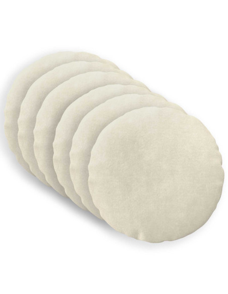 Federa 6 pcs HEERLEN Crema Ø 50 cm Fleece in microfibra