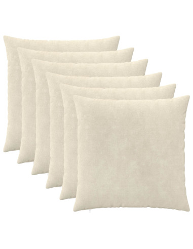 Federa 6 pcs HEERLEN Crema 55 x 55 cm Fleece in microfibra