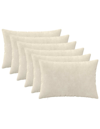 Federa 6 pcs HEERLEN Crema 40 x 60 cm Fleece in microfibra