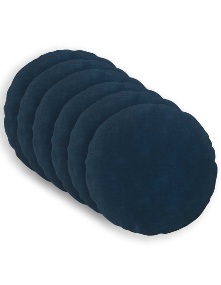 Federa 6 pcs HEERLEN Blu Ø 60 cm Fleece in microfibra