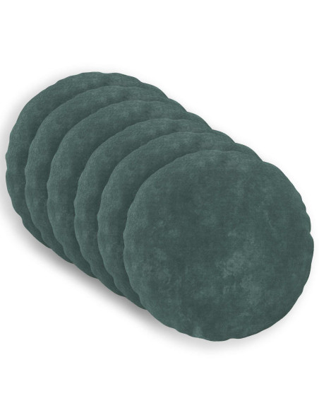 Federa 6 pcs HEERLEN Blu mare Ø 60 cm Fleece in microfibra