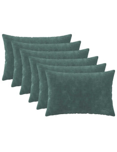 Federa 6 pcs HEERLEN Blu mare 40 x 60 cm Fleece in microfibra