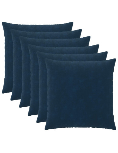 Federa 6 pcs HEERLEN Blu 55 x 55 cm Fleece in microfibra