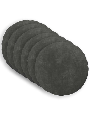 Federa 6 pcs HEERLEN Antracite Ø 50 cm Fleece in microfibra