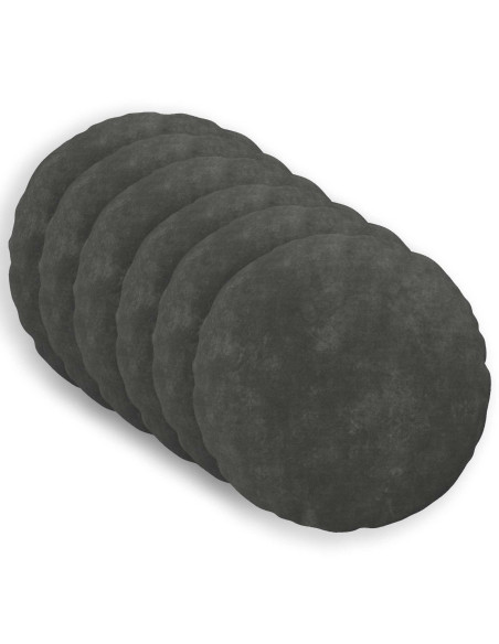 Federa 6 pcs HEERLEN Antracite Ø 40 cm Fleece in microfibra