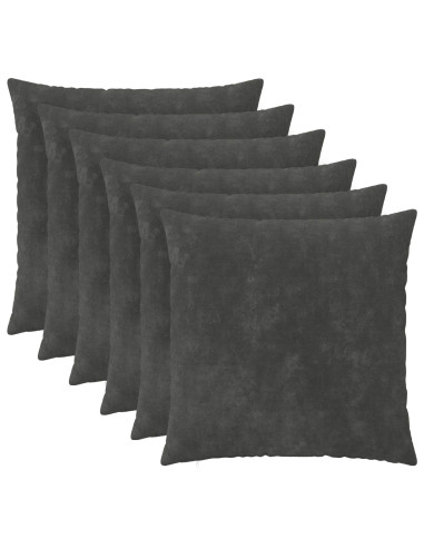 Federa 6 pcs HEERLEN Antracite 55 x 55 cm Fleece in microfibra