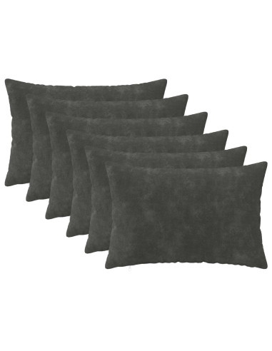 Federa 6 pcs HEERLEN Antracite 50 x 80 cm Fleece in microfibra