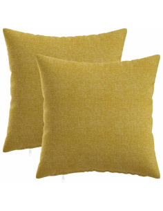 Federa 2 pz HEERLEN Verde chiaro 35 x 35 cm Tessuto 2