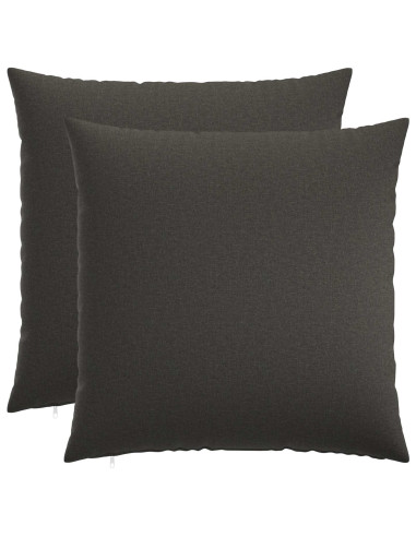 Federa 2 pz HEERLEN Grigio Scuro 65 x 65 cm Tessuto