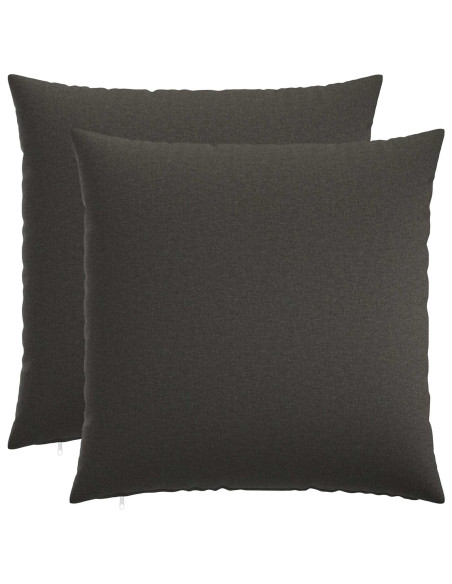 Federa 2 pz HEERLEN Grigio Scuro 65 x 65 cm Tessuto