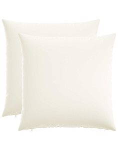 Federa 2 pz HEERLEN Bianco 55 x 55 cm Tessuto