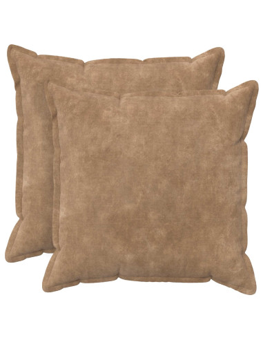 Federa 2 pcs HOUTEN Tortora 55 x 55 cm Fleece in microfibra