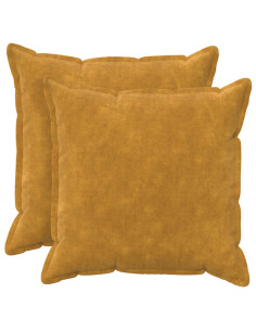 Federa 2 pcs HOUTEN Giallo 55 x 55 cm Fleece in microfibra