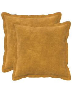 Federa 2 pcs HOUTEN Giallo 50 x 50 cm Fleece in microfibra