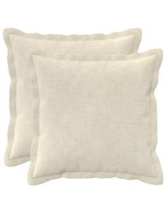 Federa 2 pcs HOUTEN Crema 50 x 50 cm Fleece in microfibra