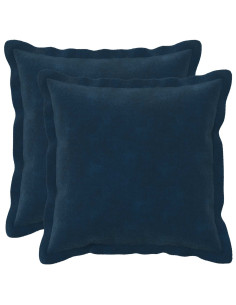 Federa 2 pcs HOUTEN Blu 45 x 45 cm Fleece in microfibra