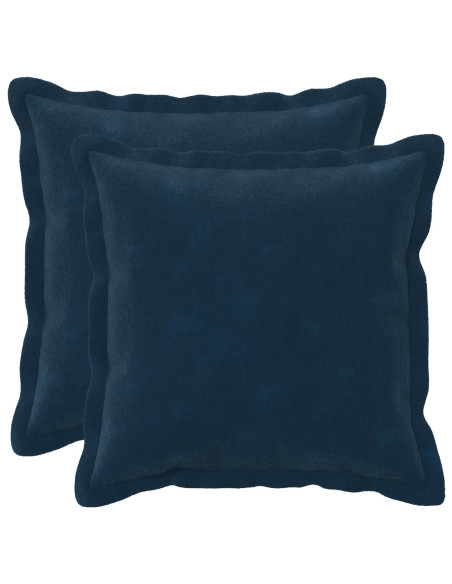 Federa 2 pcs HOUTEN Blu 45 x 45 cm Fleece in microfibra