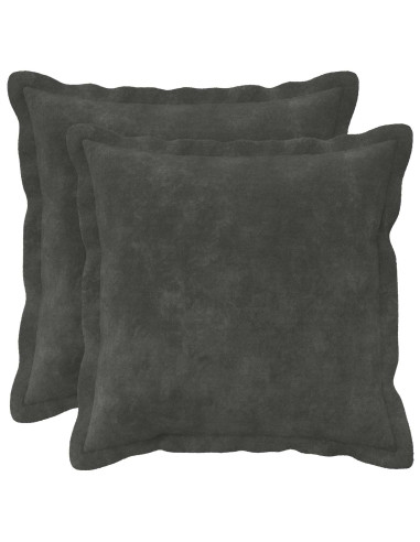 Federa 2 pcs HOUTEN Antracite 45 x 45 cm Fleece in microfibra