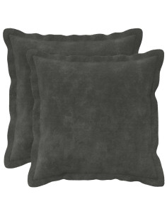 Federa 2 pcs HOUTEN Antracite 50 x 50 cm Fleece in microfibra