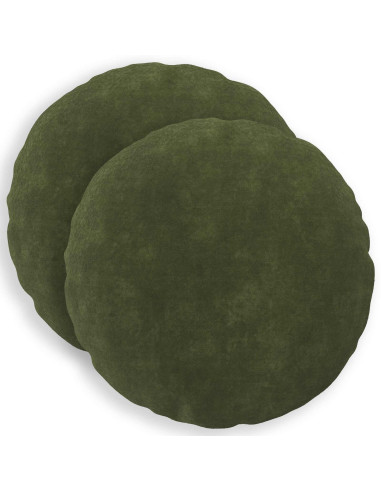 Federa 2 pcs HEERLEN Verde Ø 60 cm Fleece in microfibra
