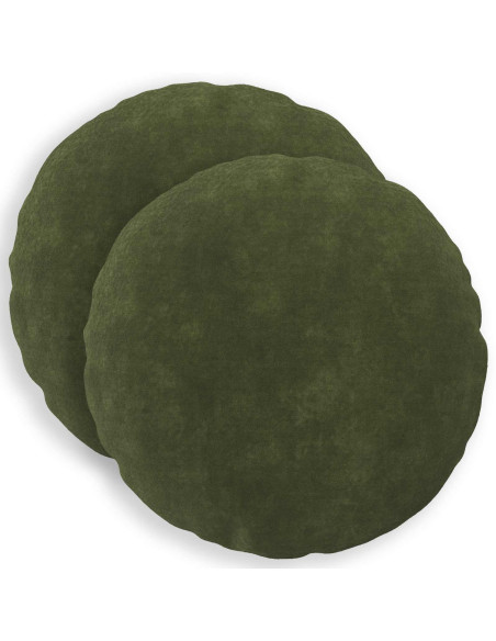 Federa 2 pcs HEERLEN Verde Ø 40 cm Fleece in microfibra