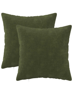 Federa 2 pcs HEERLEN Verde 40 x 40 cm Fleece in microfibra