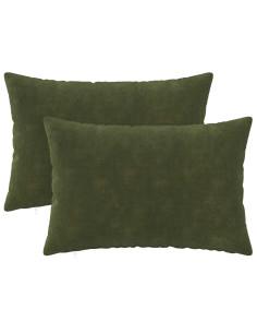 Federa 2 pcs HEERLEN Verde 30 x 50 cm Fleece in microfibra 2