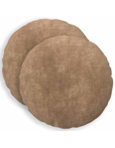 Federa 2 pcs HEERLEN Tortora Ø 60 cm Fleece in microfibra