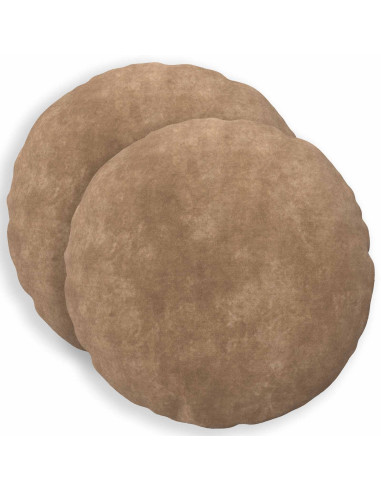 Federa 2 pcs HEERLEN Tortora Ø 50 cm Fleece in microfibra