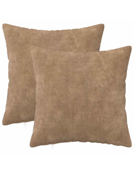 Federa 2 pcs HEERLEN Tortora 30 x 30 cm Fleece in microfibra