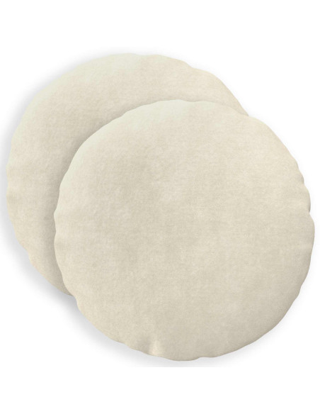 Federa 2 pcs HEERLEN Crema Ø 60 cm Fleece in microfibra