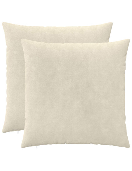 Federa 2 pcs HEERLEN Crema 60 x 60 cm Fleece in microfibra