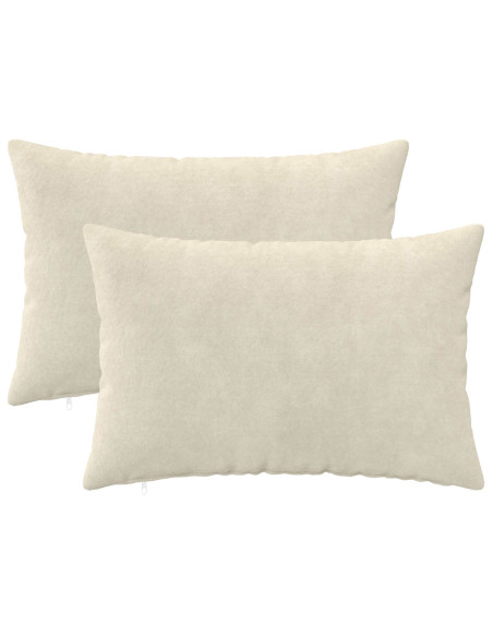 Federa 2 pcs HEERLEN Crema 30 x 50 cm Fleece in microfibra