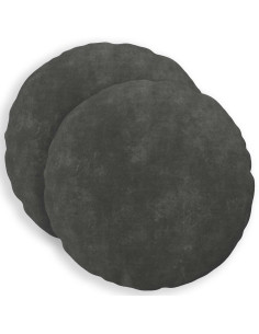 Federa 2 pcs HEERLEN Antracite Ø 60 cm Fleece in microfibra