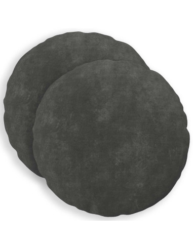 Federa 2 pcs HEERLEN Antracite Ø 40 cm Fleece in microfibra