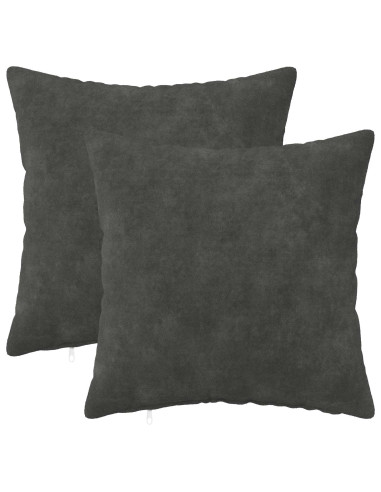 Federa 2 pcs HEERLEN Antracite 40 x 40 cm Fleece in microfibra