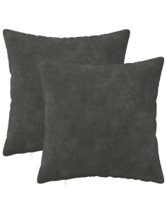 Federa 2 pcs HEERLEN Antracite 30 x 30 cm Fleece in microfibra