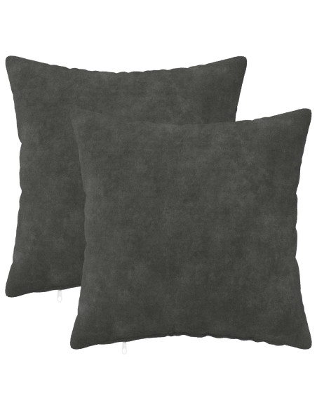 Federa 2 pcs HEERLEN Antracite 30 x 30 cm Fleece in microfibra