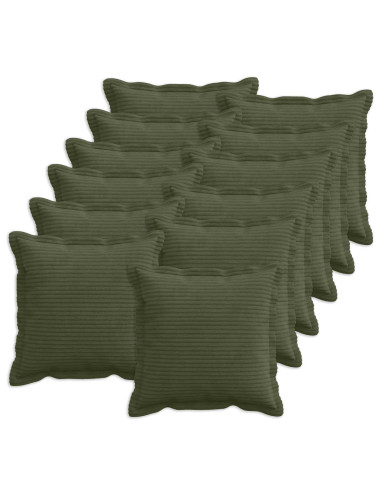Federa 12 pz HOUTEN Verde 50 x 50 cm corduroy