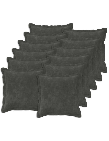 Federa 12 pz HOUTEN Antracite 50 x 50 cm Fleece in microfibra
